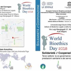 Foto MILANO /  WORLD BIOETHICS DAY 2018 2