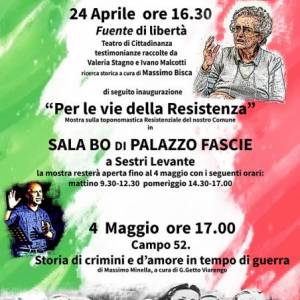 Foto Ivano Malcotti e il Teatro di Cittadinanza con le staffette partigiane in Liguria 1