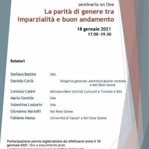 Foto Seminario on line: La parità di genere tra imparzialità e buon andamento 1