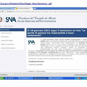 Foto Seminario on line: La parità di genere tra imparzialità e buon andamento 2