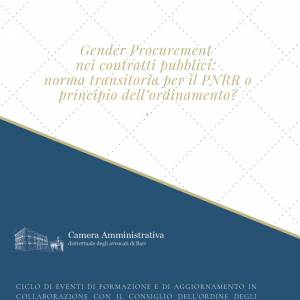 Foto Bari / GENDER PROCUREMENT NEI CONTRATTI PUBBLICI 1