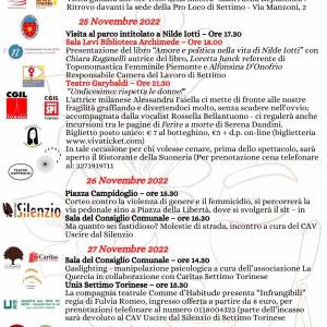 Foto Settimo Torinese / Il programma per la Giornata internazionale contro la violenza sulle donne 2