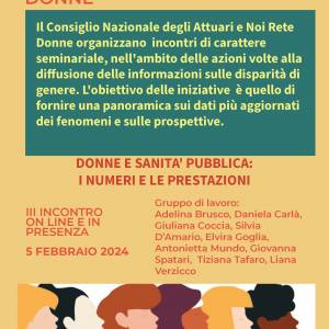 Foto Donne e sanità pubblica. I numeri e le prestazioni
 1