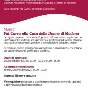 Foto Pat Carra in mostra alla Casa delle Donne di Modena 2