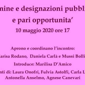 Foto: NOMINE E DESIGNAZIONI PUBBLICHE E PARI OPPORTUNITA'