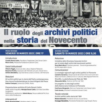 Foto: Il ruolo degli Archivi politici nella storia del Novecento