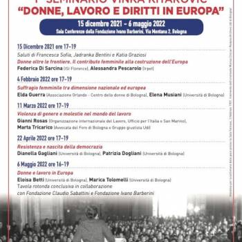 Foto: BOLOGNA / DONNE, LAVORO E DIRITTI IN EUROPA: I° SEMINARIO VINKA KITAROVIC