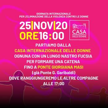 Foto: Il 25 novembre della Casa Internazionale delle Donne, zona fucsia