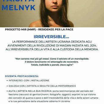 Foto: A BRESCIA IN SCENA L'ARTISTA TAISIYA MELNYK con IRREVERSIBLE...