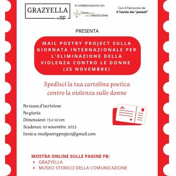 Foto: Mail Poetry Project: iniziativa artistica l’eliminazione della violenza contro le donne