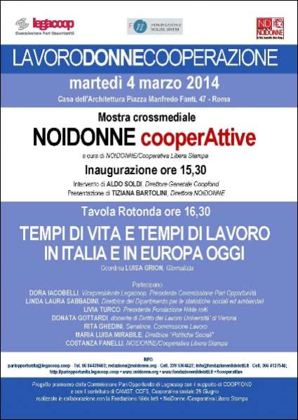 Foto: “Lavoro, donne, cooperazione” , un progetto di Legacoop (Commissione Pari Opportunità)