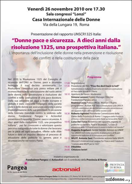 Foto: Donne, pace e sicurezza