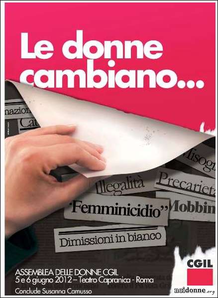 Foto: Le donne cambiano, assemblea nazionale della CGIL