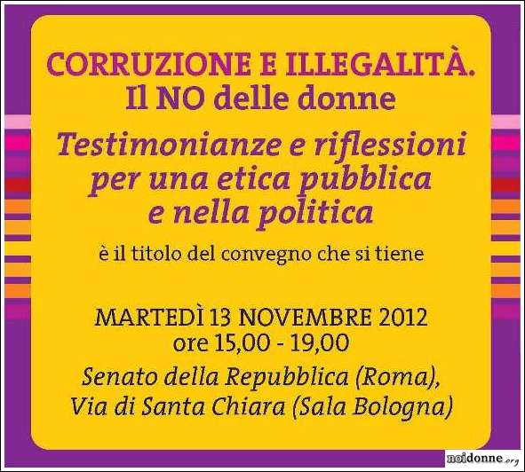 Foto: Roma / Corruzione e illegalità. Il NO delle donne