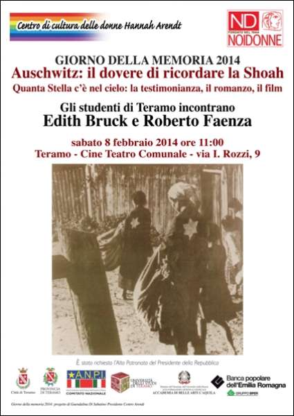 Foto: Teramo/ La Shoah spiegata alle giovani generazioni