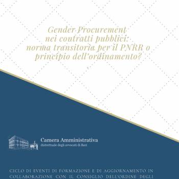 Foto: Bari / GENDER PROCUREMENT NEI CONTRATTI PUBBLICI